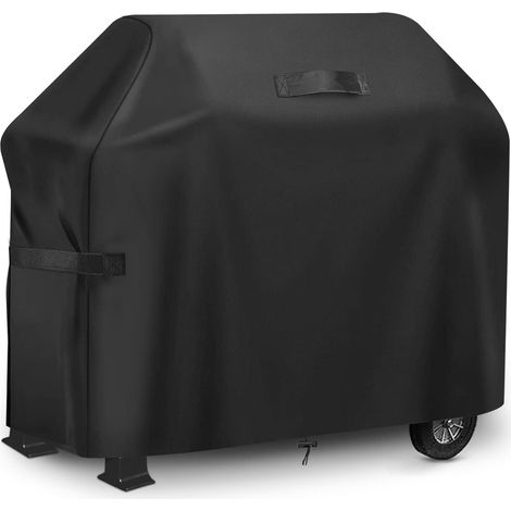 Barbecue Gas Cover, BBQ Cover 183 x 66 x 130 cm, Outdoor Barbecue Cover 420D Oxford Fabric Waterproof Sun Protection, BBQ Cover for etc, Black (1/5)