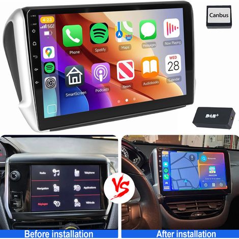 Pour Peugeot 2008/208 2013-2018 Carplay Android 15 Autoradio GPS WiFi BT 2+64G DAB