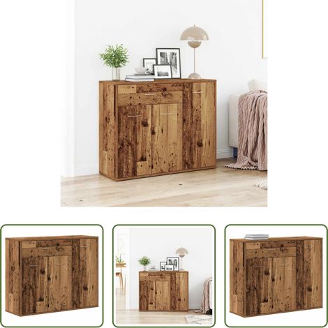 Holzwerkstoff - Sideboard Altholz-Optik 88x30x70 cm Holzwerkstoff (1/5)