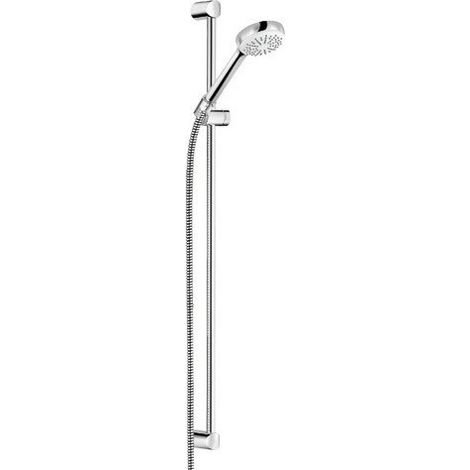 Logo set de douche 90 cm douchette à main 1 jet chromée