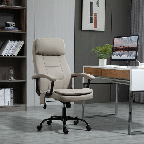 Stuhl Sessel Massage Höhenverstellbar Beige OKMYHOME (1/4)