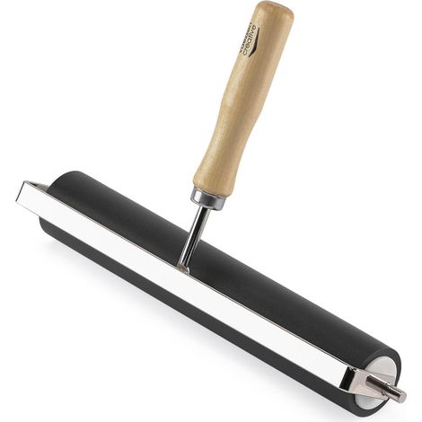 Rouleau Encreur en Caoutchouc 21,5 cm - Poignée en Bois (1/5)