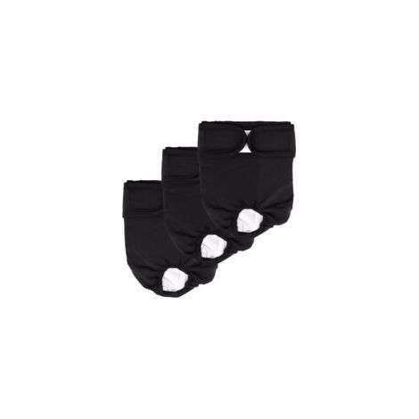Lot de 3 couches noires réutilisables pour chiens mâles et femelles, taille L (1/5)