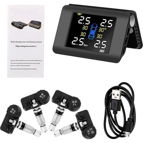Solarbetriebener Faltbarer Monitor TPMS Auto-Reifendrucküberwachungssystem Diagnosegerät und Testsensor (1/5)