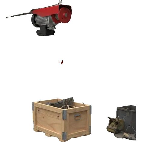 Treuil Électrique, Capacité de Levage de 500kg à 1000kg, Hauteur de 12m, Rouge (1/2)
