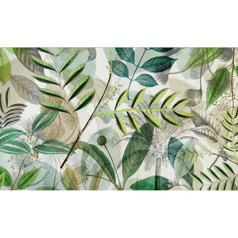 TAPIS VELVET FEUILLAGES VERT 45X75 MERCURY 5248-1