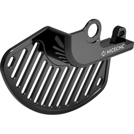 Protector de disco de freno, aluminio duradero, diseño ligero, delantero negro. (1/2)