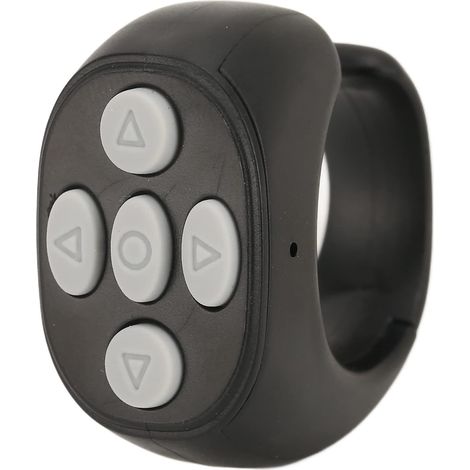 Bluetooth Control Page Turner, Fingertip Page Turner voor , Multifunctionele Bluetooth-afstandsbediening voor Het Maken van Foto's, Het Bekijken van Video's en Het (Zwart)