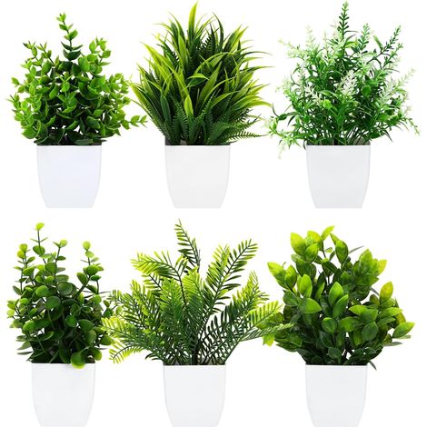 6 Pièce Petite Plante Artificielle Interieur (1/5)