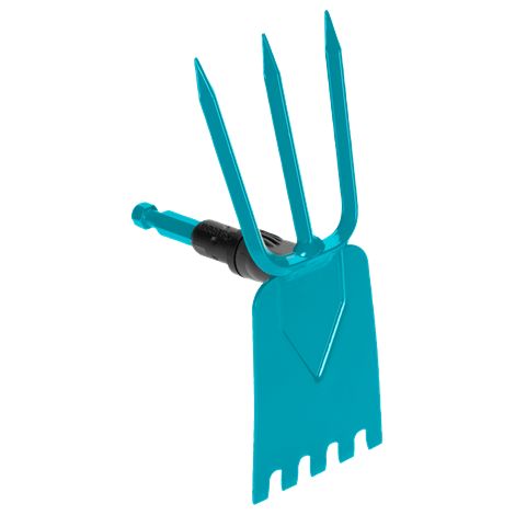GARDENA Zappa 3 denti, lama dritta con dentatura, acciaio rivestito CombiSystem (3219-20)
