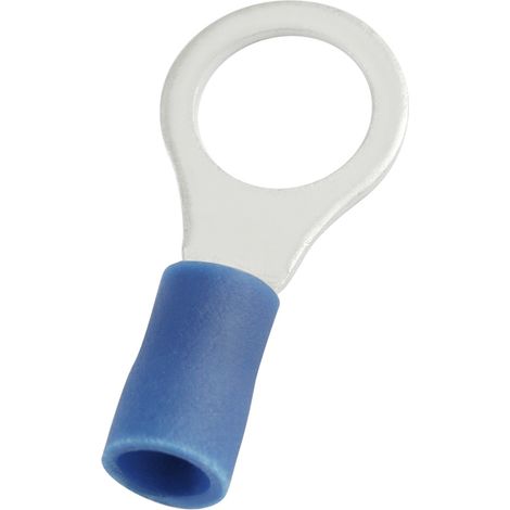 Cosses à œillet RS PRO, Isolé, Bleu, 2.5mm², 8.4mm, 12mm