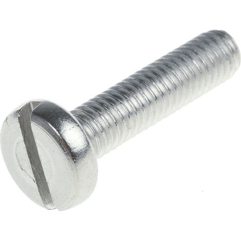 Vis à métaux RS PRO M6 à tête Cylindrique fendue en Acier Inoxydable, 25mm ( Prix pour Sachet de 50 )