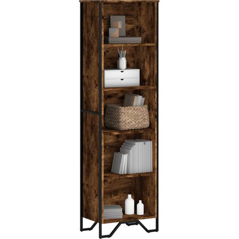 Bücherregal Räuchereiche 50x31x169 cm Holzwerkstoff