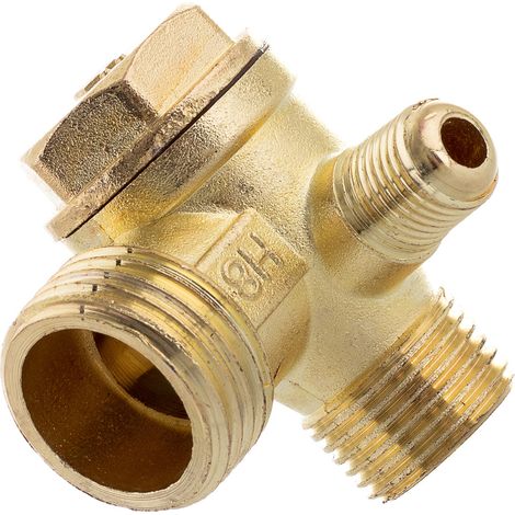 Clapet anti-retour pour compresseur 1/2" x 3/8" x M10x1.0 pour pressostat (1/4)