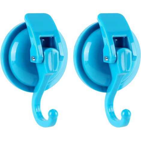 Crochet Ventouse - Charge Max 7 kg - ABS et Caoutchouc TPU - Pour Carrelage Miroir Verre Acier Inoxydable - Lot de 2 (1/5)