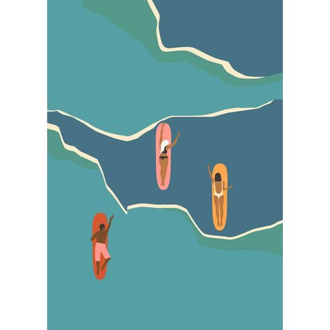Tableau sur toile surf 30x45 cm - Impression sur Toile Murale Décorative - Image imprimée en HD sur Toile - Toile sur Châssis en Bois FSC - Fabriqué en France