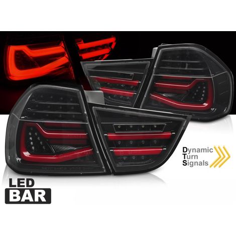 Paire de feux arriere BMW serie 3 E90 Berline 09-11 LCI FULL LED BAR Dyn Noir