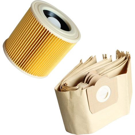 5 aspirateurs et 1 filtre pour aspirateur Karcher WD3 Premium (FMY)-AquaForge (1/5)