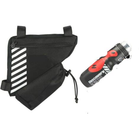 KIT SACCA BORSA BORSELLO PORTABORRACCIA BICI BICICLETTA MTB + BORRACCIA 650 ML (1/3)
