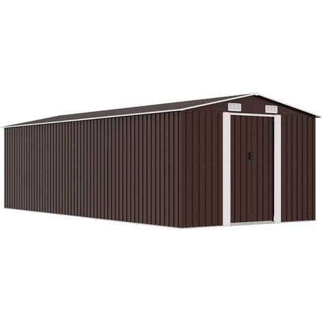 Maison Exclusive - Casetta da Giardino 257x580x181 cm in Metallo Marrone (1/5)