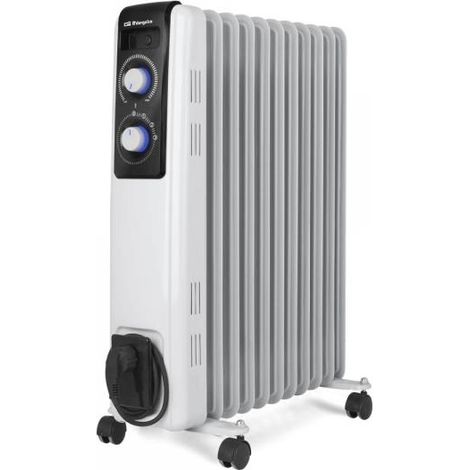 Orbegozo RF 2500, radiatore ad olio, costruzione modulare a 11 elementi, 2500 W, bianco (1/4)