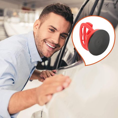 Lot de 4 ventouses de réparation de carrosserie pour carrosserie, ventouses à griffe unique pour vitres et carrelages, rouges (1/5)