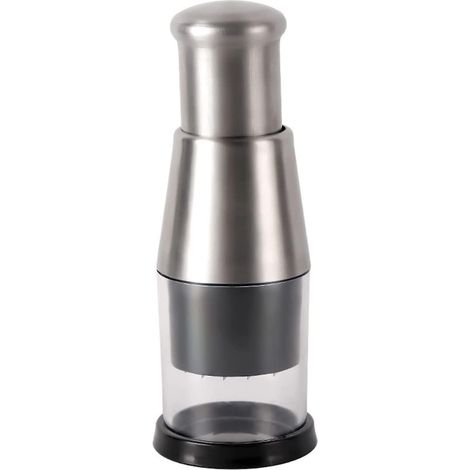 hachoir Ail Press, Hachoir Oignons En Acier Inoxydable Multifonction Pour Hacher L'ail, Le Gingembre Et Les Oignons (1/5)