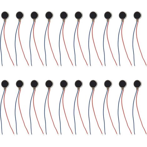 20 pièces moteurs de Vibration Mini minuscule 2 fils plat pièce de monnaie bouton Type moteur vibrant pour téléavertisseur de téléphone portable (1/5)