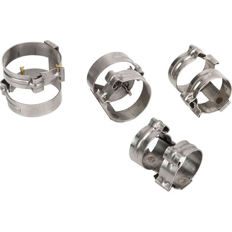 4 Pinces de Serrage pour Tuyau de Climatisation en Acier Inoxydable, Colliers de Joint AC pour Tubes R134 G6 G8 G10 G12 (1/5)