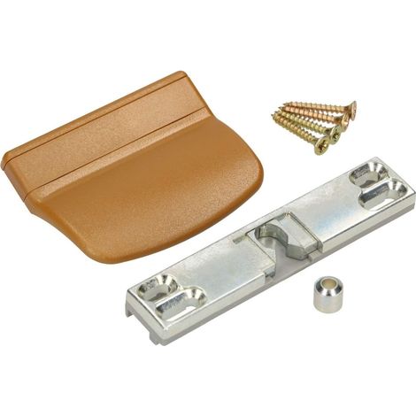 KOTARBAU Loqueteau de porte de balcon pratique - 6. couleurs différentes - Sûre pour fumer et terrasses - Poignée universelle (marron)