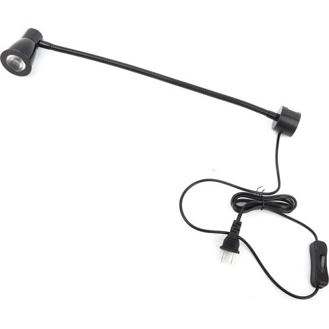 Lampe de travail LED 7W à col de cygne flexible, aimantée pour machine à coudre, éclairage industriel, prise US 110-220V (1/5)