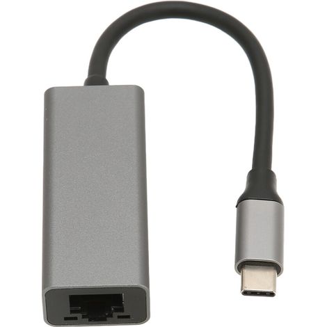 USB-C Gigabit-Ethernet-Adapter, unterstützt Highspeed-Internetverbindungen, Hot-Swap-fähig für sofortige Verbindung, RGB-Hintergrundbeleuchtung und ultraportables Design.