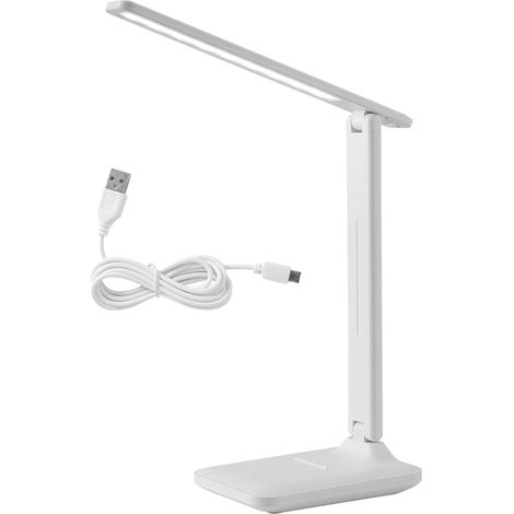 Lampe bureau LED 10W – portable – tricolore – plastique – 5V/1A – dimmable – protection yeux – chambre – Naroote