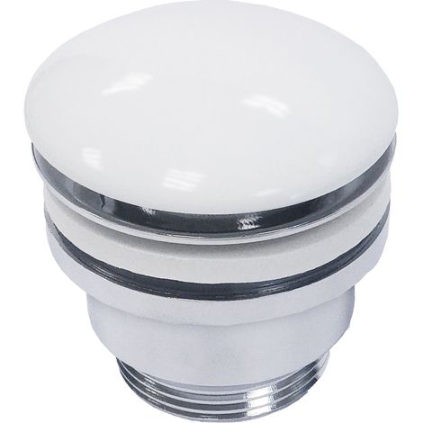 Bonde lavabo clic-clac pour vasques Sanycces blanc ou noir Blanc mat