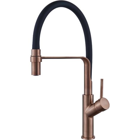 Robinet de cuisine avec douchette PAINI Ortence bronze cuivre