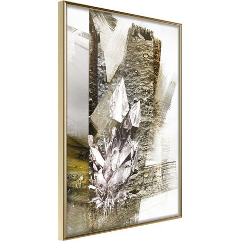 Affiche Murale Encadrée "Treasures of the Earth" 30 x 42 cm Or