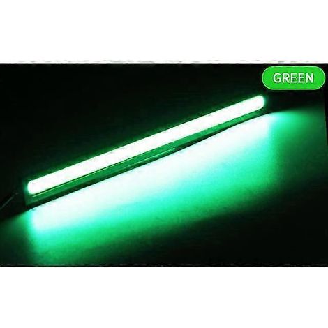 Barre lumineuse LED 17 cm pour voiture, phares de véhicule, feu arrière de moto, 12 V, feux de jour automatiques, couleurs blanches (lumières vertes) (1/5)