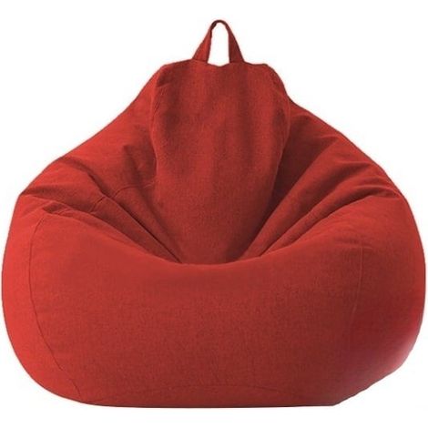 Housse pour pouf, 80x90cm, sans rembourrage, rouge, (1/5)