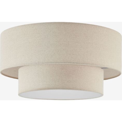 SKLUM Deckenleuchte Lumira Beige Leinen Ø40 cm