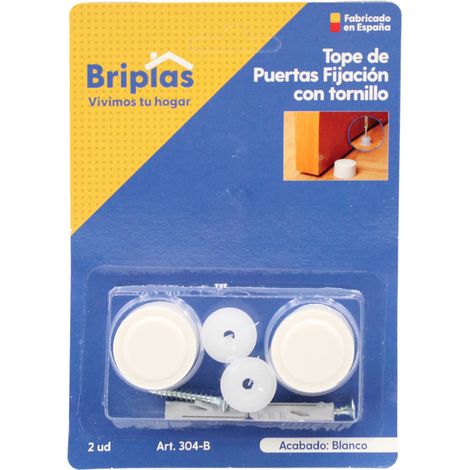 TOPE CON TORNILLO 2 UD BLANCO BLISTER 2
