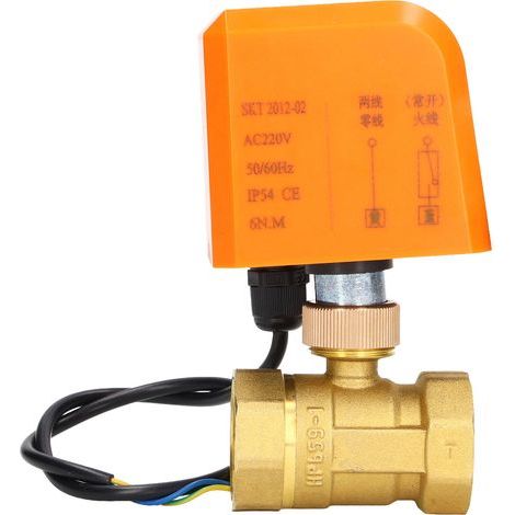 Vanne à bille motorisée 2 voies normalement ouverte DN25, laiton ABS, moteur synchrone 220 V CA