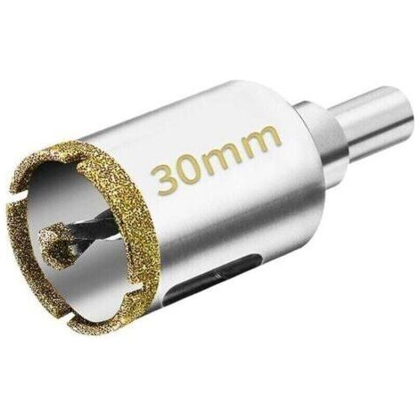 Scie cloche diamantée 30 mm avec forêt de guidage - Parfaite pour carrelage, verre, céramique, marbre et granit (1/4)