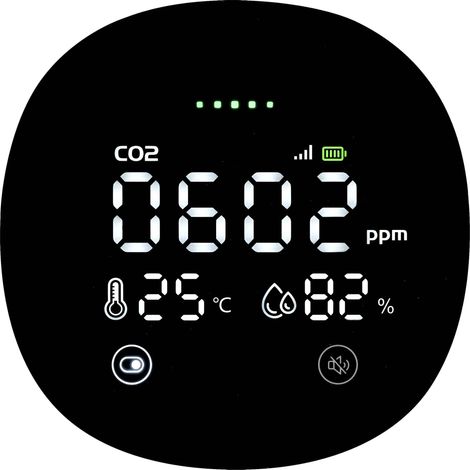 Détecteur de dioxyde de carbone avec commande via une application via USB Gaz détecté dioxyde de car (1/5)