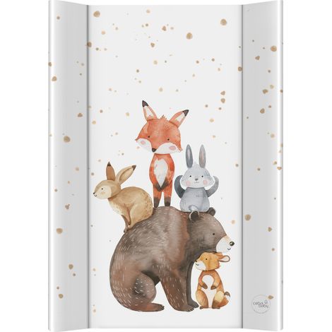 Weicher, charmanter und komfortabler Premium-Wickeltisch 50x70 Basic Forest Friends (1/4)