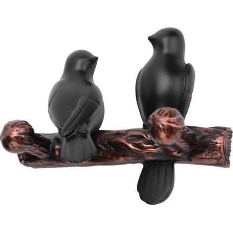 Porte-manteau mural innovant en forme d'oiseau en résine pour chambre ou entrée (1/5)