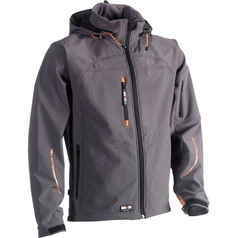 Giubbotto softshell con cappuccio Poseidon Herock Grigio scuro M