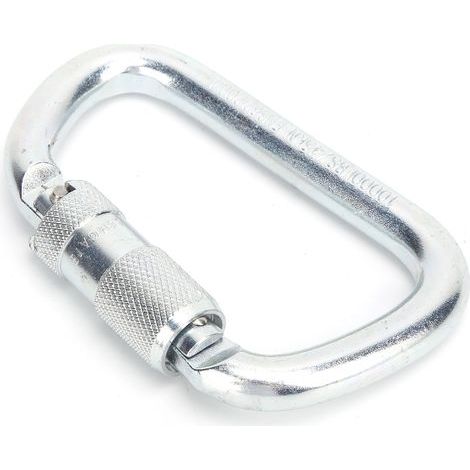 Mousqueton d'escalade verrouillable à vis en acier résistant - Idéal pour l'alpinisme et la varappe, sûr et durable