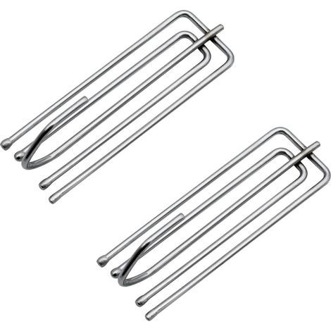 25 Pieces Stainless Steel Curtain Claw Hooks, Heavy Duty Curtain Hooks for Pleated Curtains and Door Curtains (1/4)