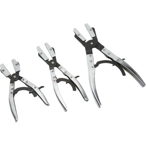 Lot de 3 pinces à pincer les tuyaux, verrouillage automatique, longueurs 8/10/12 pouces, acier au carbone, pour radiateur de liquide de refroidissement et conduites de gaz (1/5)