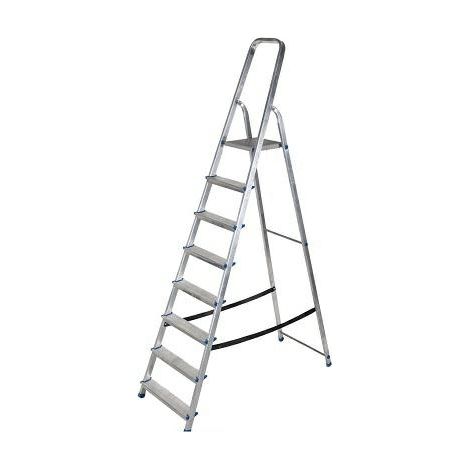 AWTOOLS DRABINA ALUMINIOWA 150kg 8 STOPNI WOLNOSTOJĄCA